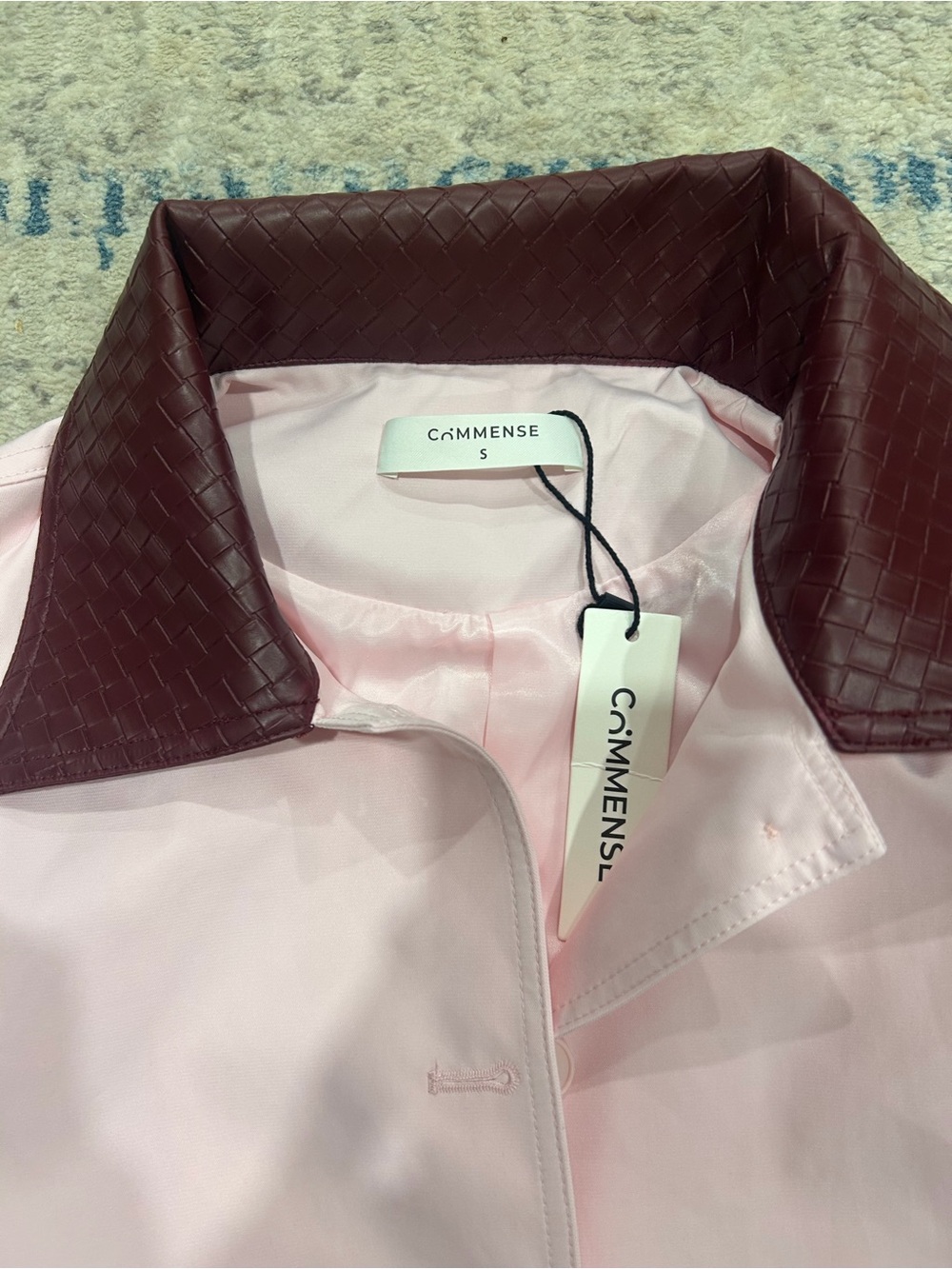 Commense PU Collar Cropped Jacket - Picture 6 of 6